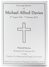 Funeral Orders of Service printing Funeral Orders of service floral collection