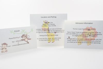 Colourful and bright first birthday invitations
