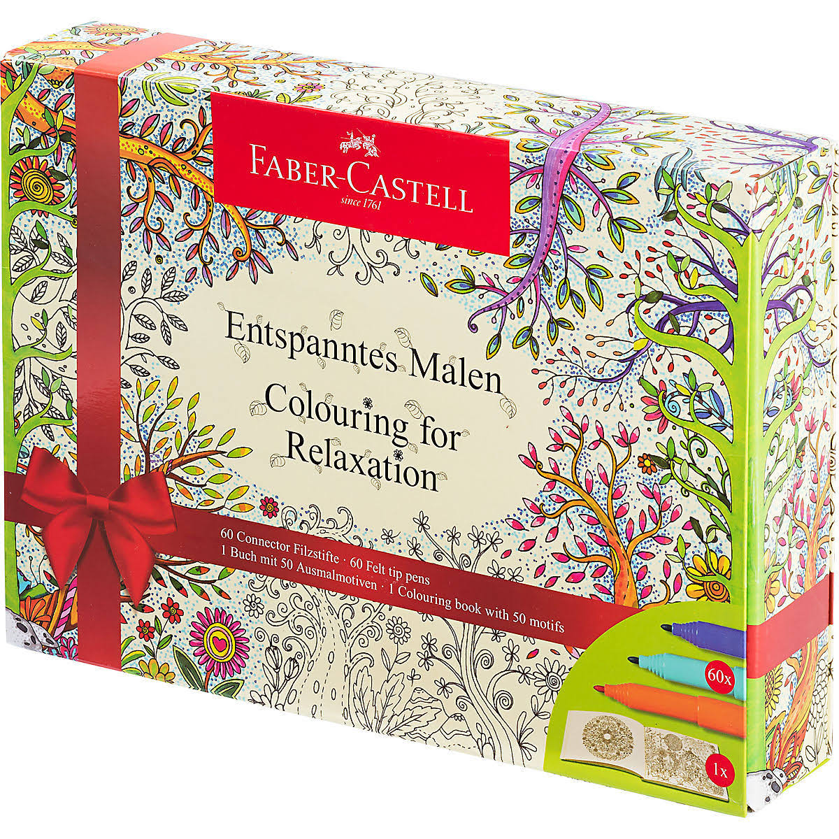 Faber-Castell Colouring for Relaxation Felt Tip Pens Set in Gift Box.