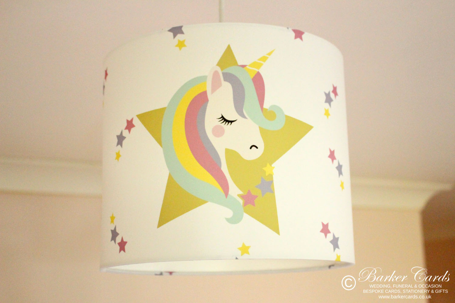 Unicorn Stars Girls Bedroom Lampshade