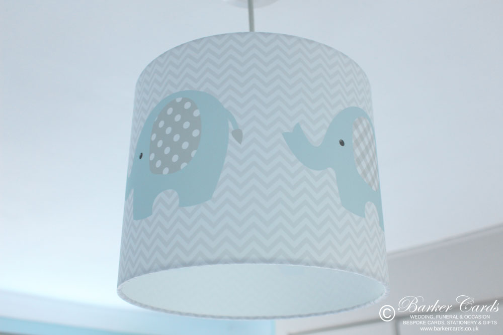 Nursery Lampshade Grey Blue Elephant Decor Nursery Lampshade Grey Blue, Baby Blue Elephant Lamp Shade