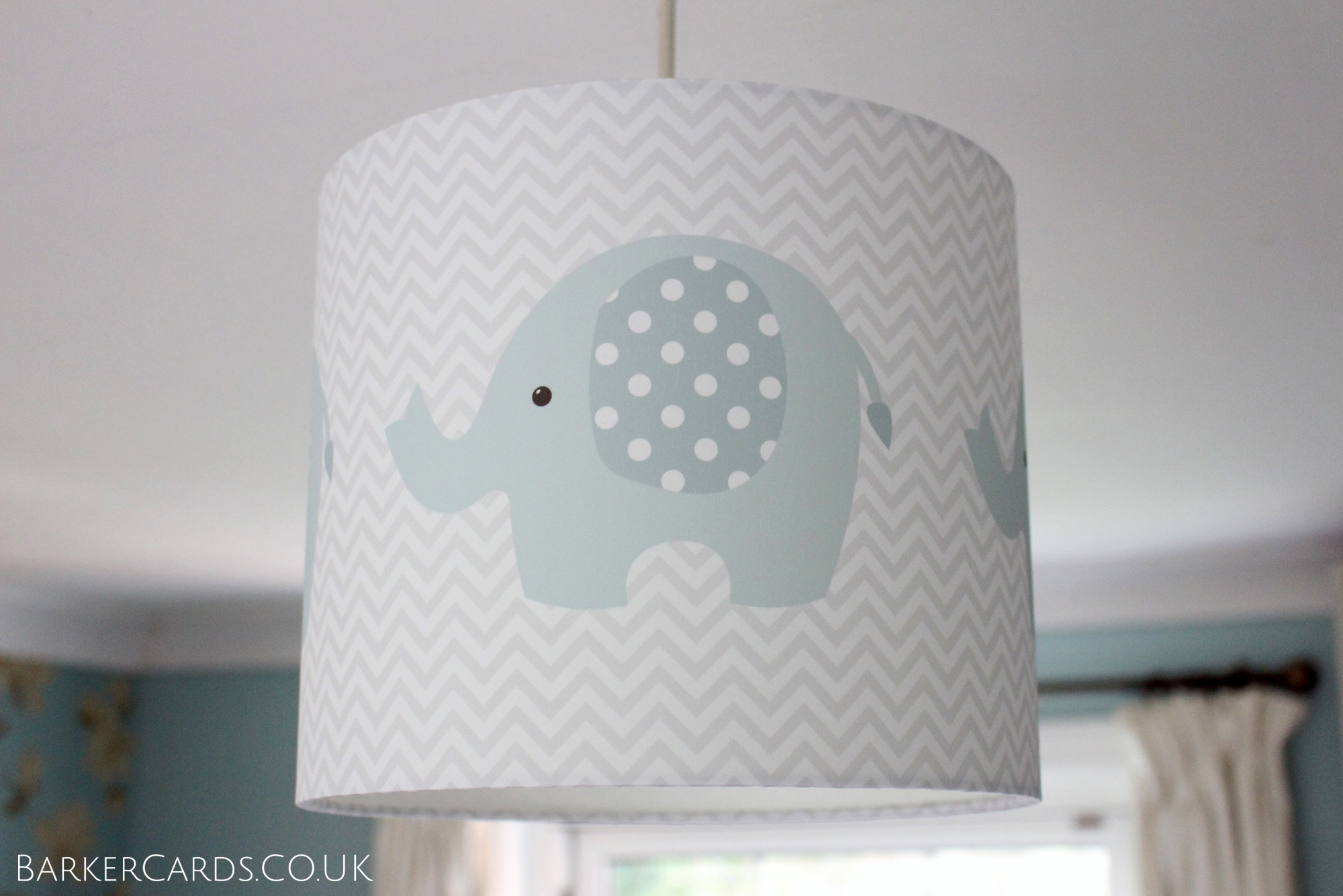 Elephant Nursery Lampshade ideal for a Boys Nursery or Girls Nursery