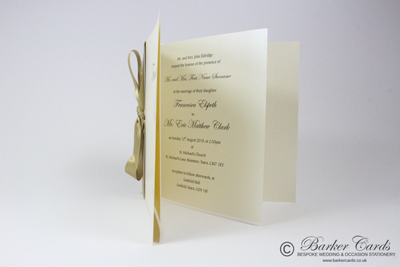 Simple wedding invitation designs with ribbon