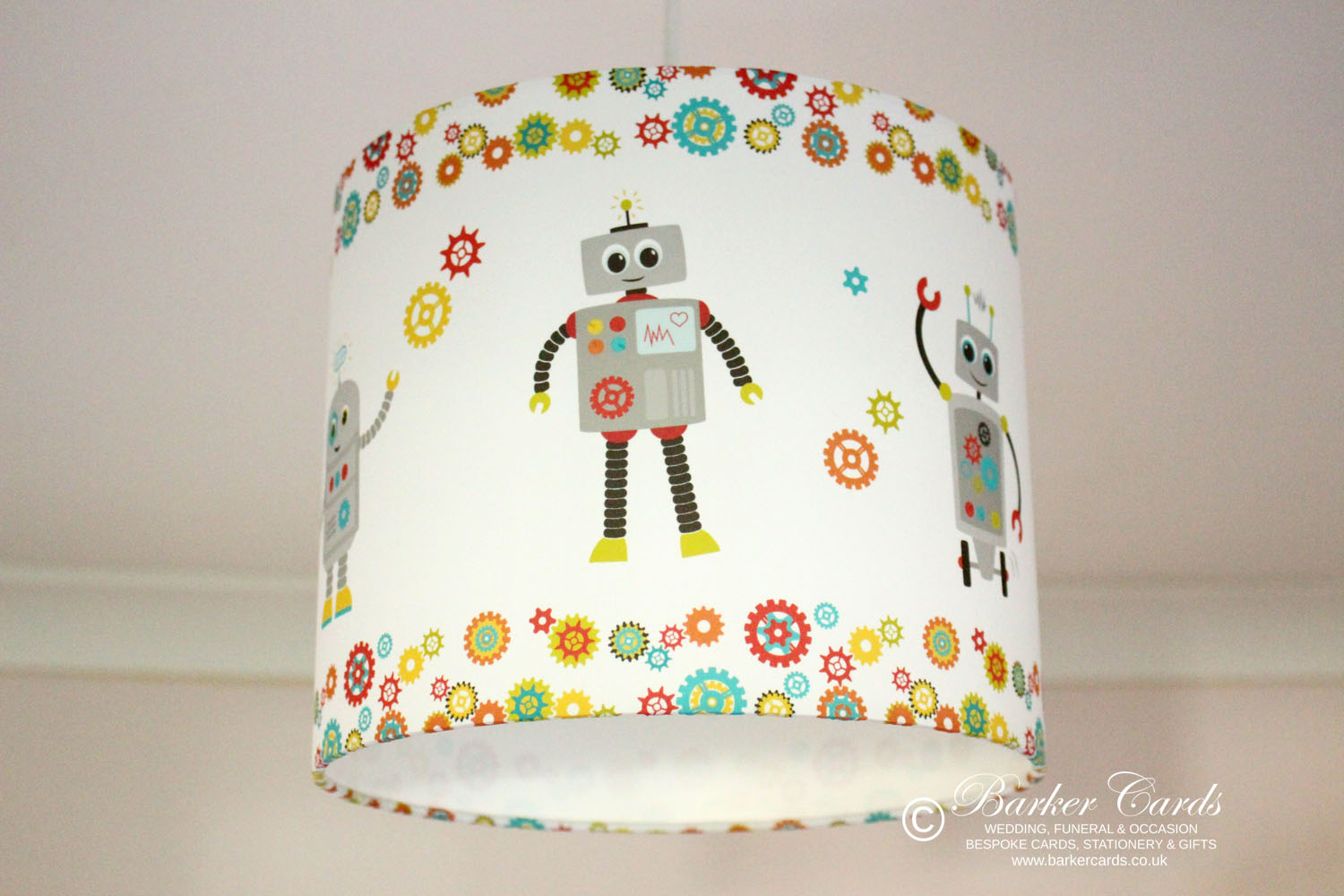 Robot Boys Bedroom Lampshade 