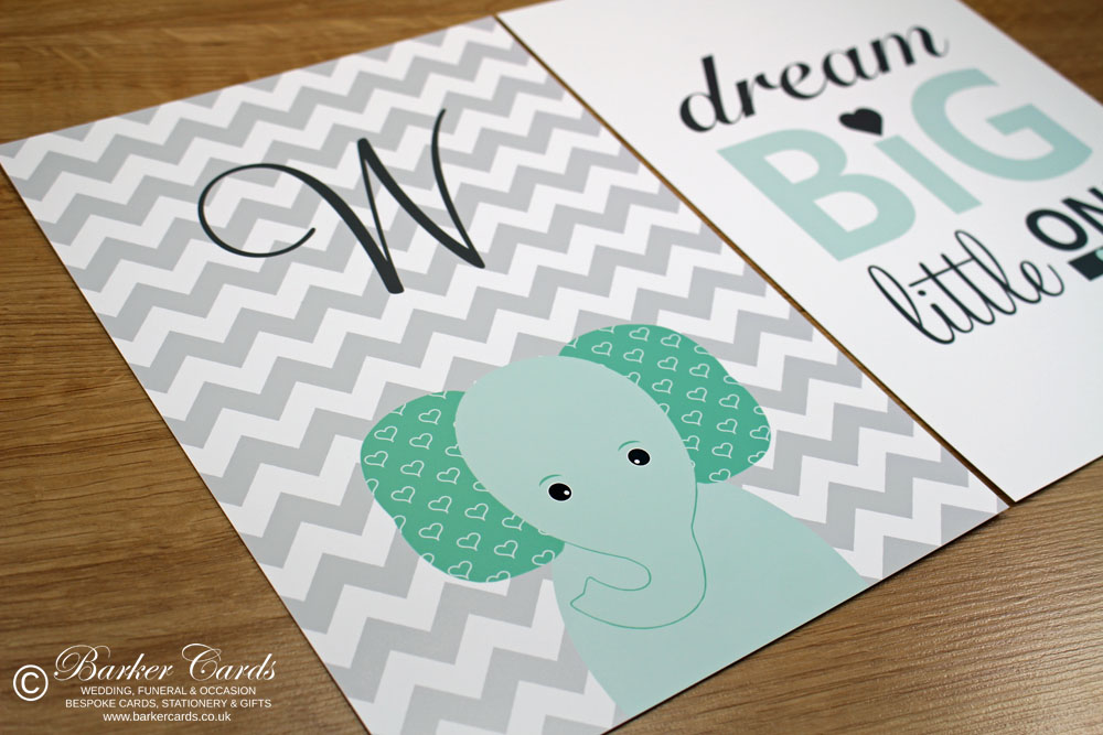 Mint Green Nursery Wall Prints Nursery Decoration Elephants