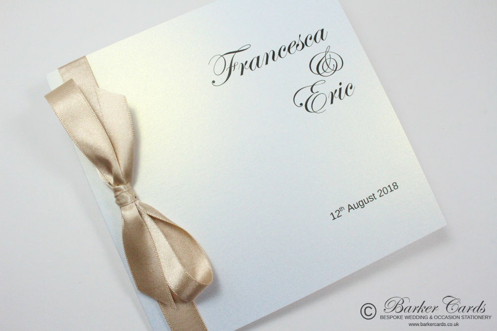 Classic Wedding Invitation Cards Classic Bow