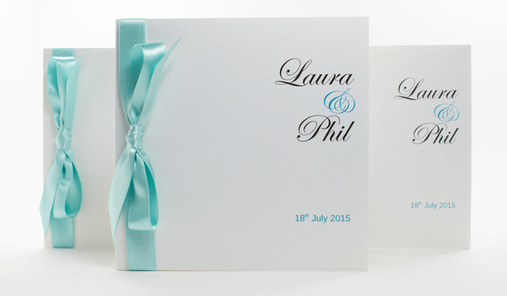 Tiffany blue classic wedding and evening invitations