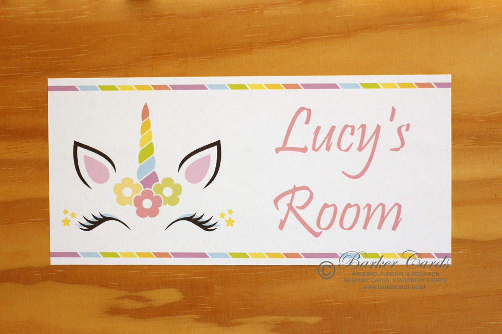 Unicorn Kids Bedroom Door Signs