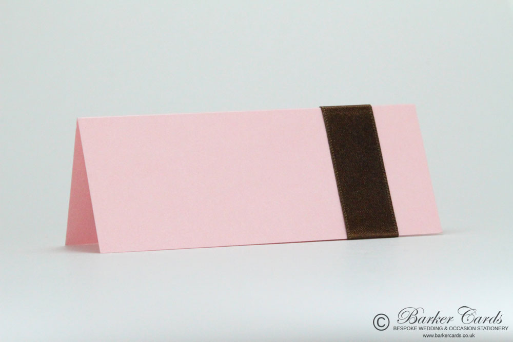 Wedding Place Cards Blush Pink / Baby Pink and Bronze / Hot Chocolate Brown