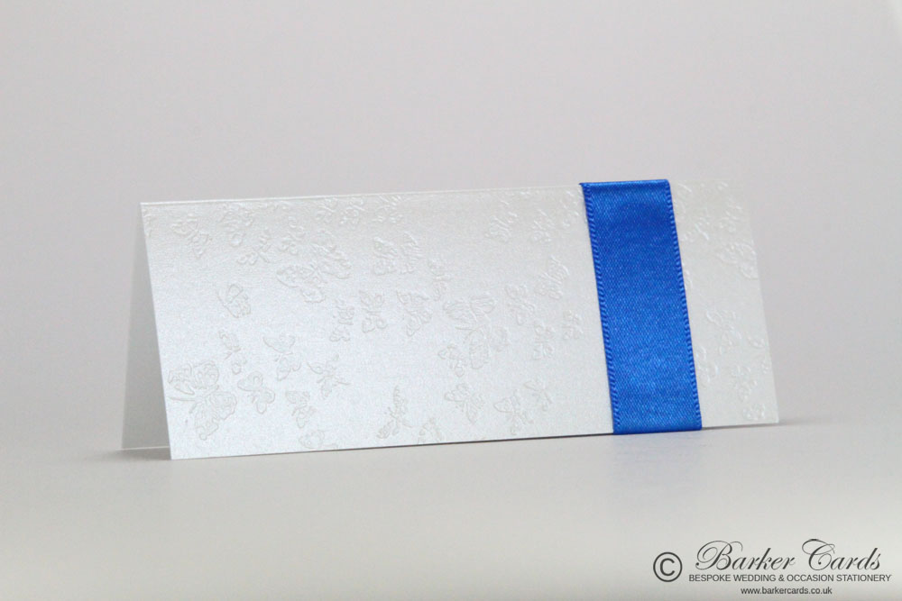 Wedding Place Cards Royal Blue and Silver