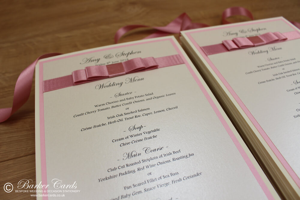 Wedding Breakfast Menus

