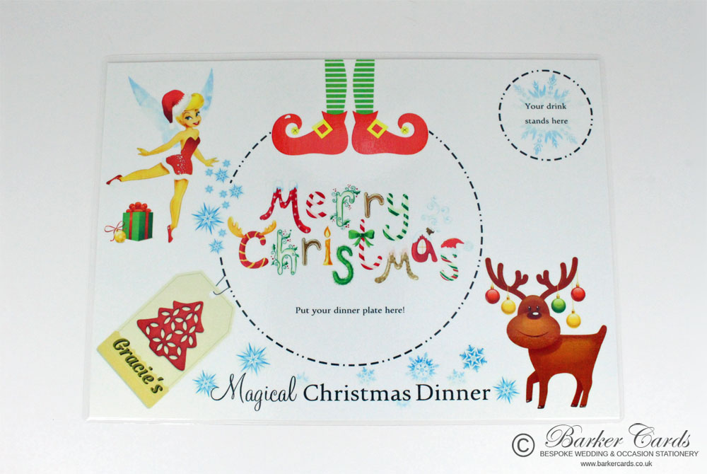 Personalised Christmas Day Placemats Double Sided