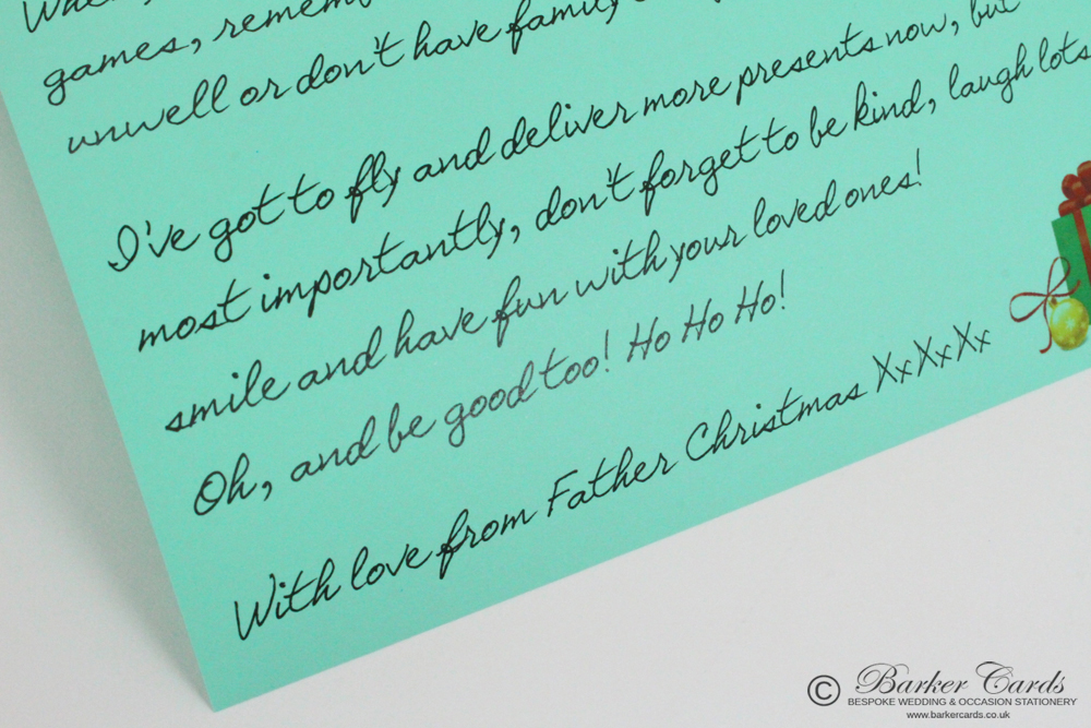 Father Christmas and Santa letters personalised with your child's name