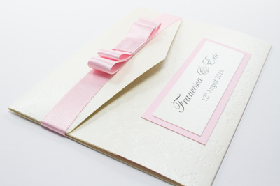 Light Pink Pocket Wedding Invitations