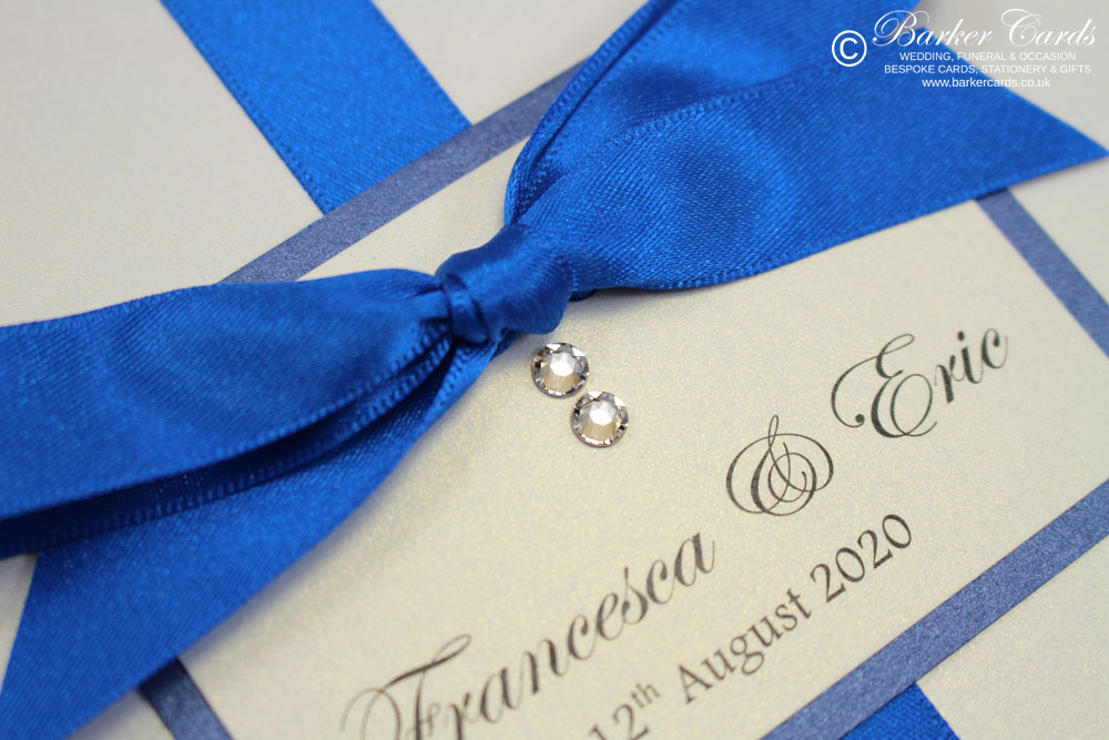 Royal Blue Traditional Wedding Invites  Elegance 
