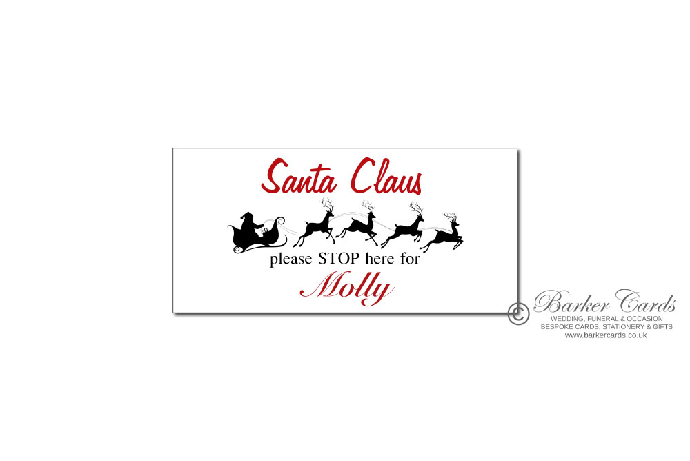 Santa Stop Here signs and plaques
