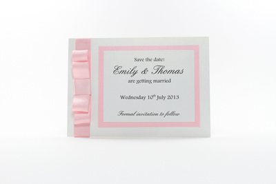pink save the date cards