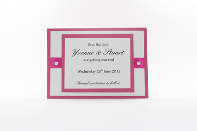 pink save the date cards