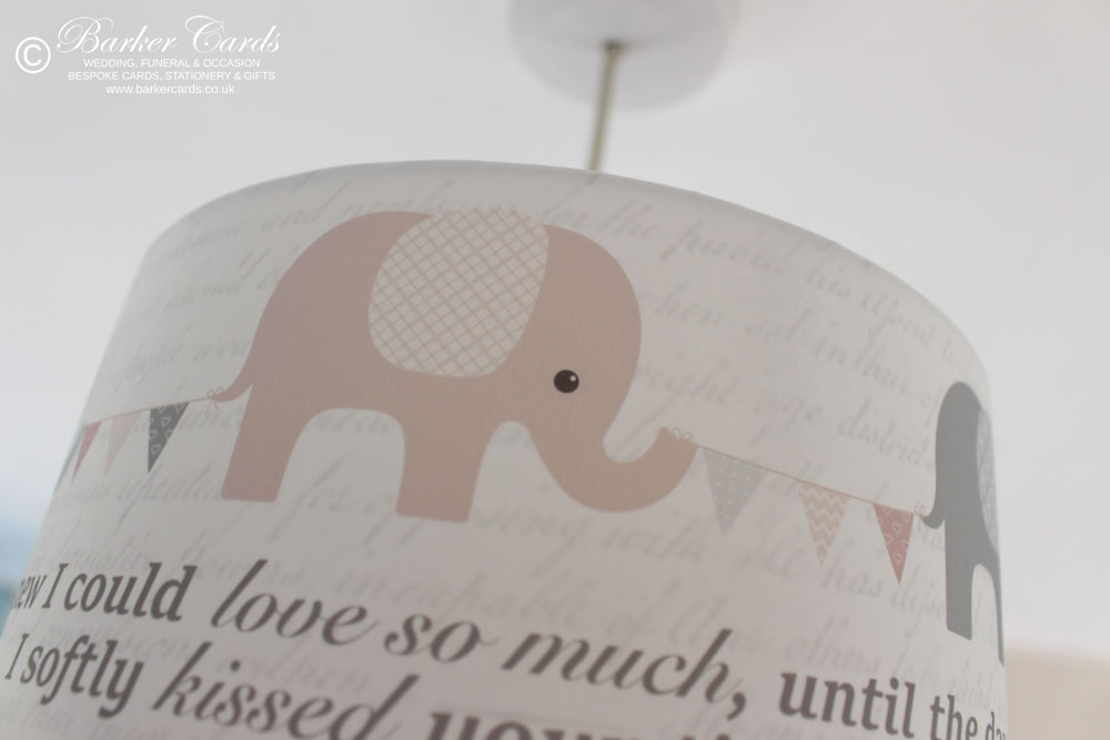 Nursery Lampshade Elephants And Bunting Baby Pink Nursery Lampshade Elephants And, Light Pink Lamp Shade For Nursery
