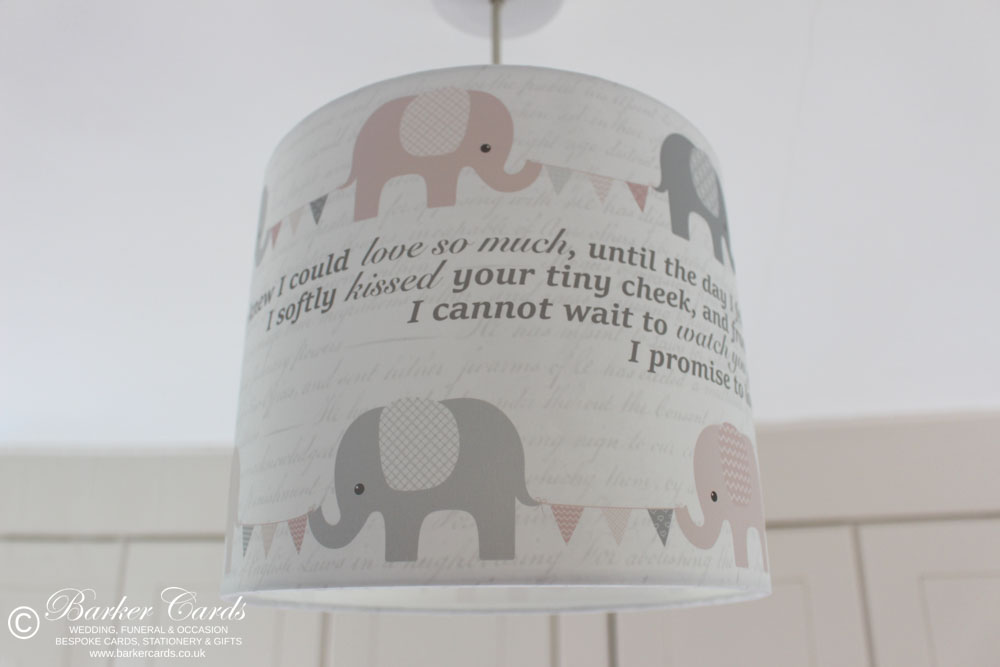 Baby Pink Nursery Elephant Lampshade