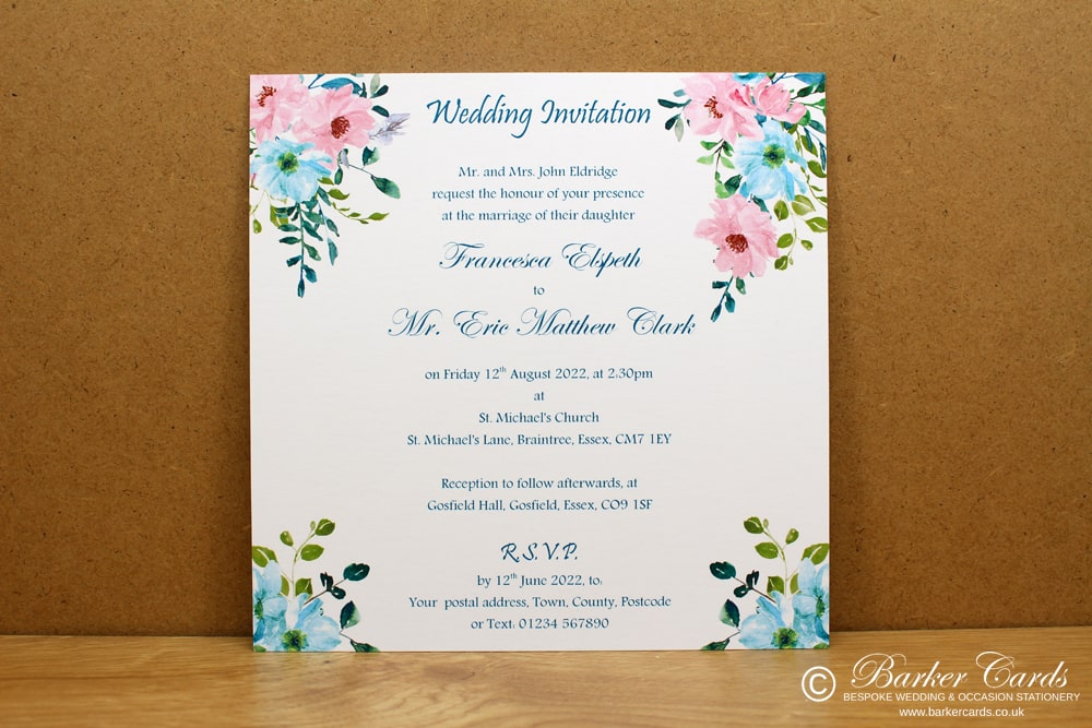 Watercolour Wedding Invites