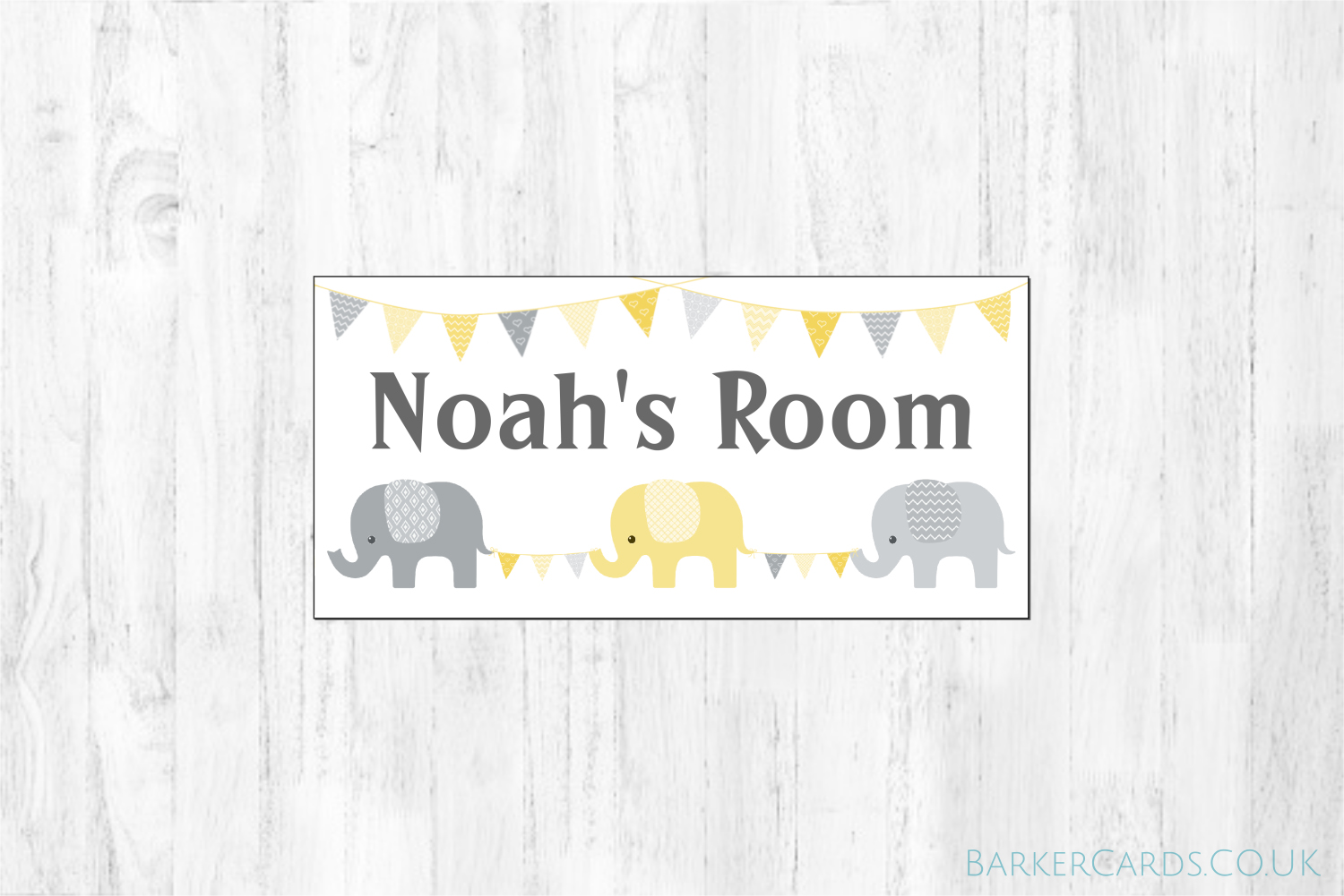 Nursery Elephant Bedroom Door Sign 