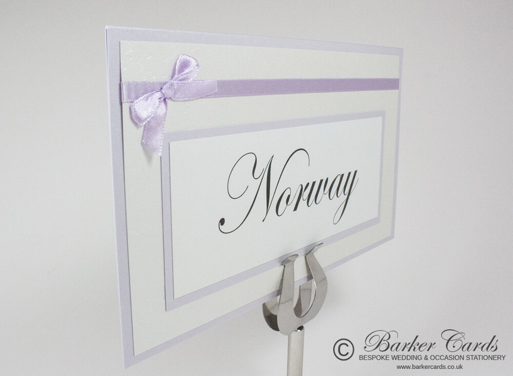 Handmade Wedding Table Numbers And Names