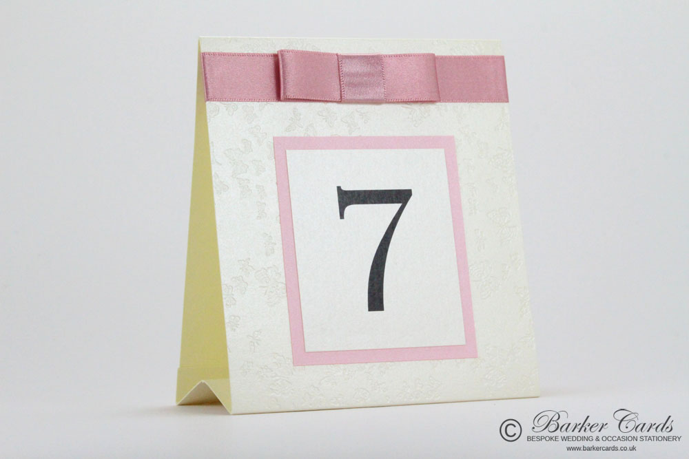 Small Wedding Table Numbers Ideas