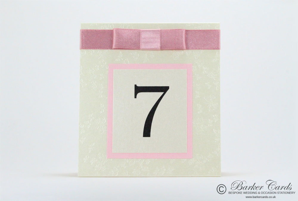 Small Wedding Table Numbers