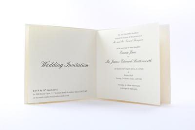 Gold Wedding Invitations paper insert